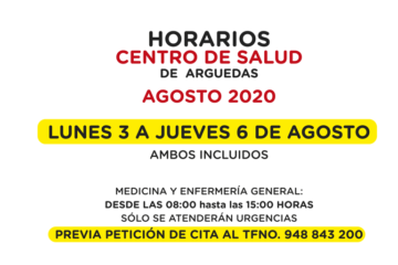 Horarios Centro Salud Agosto